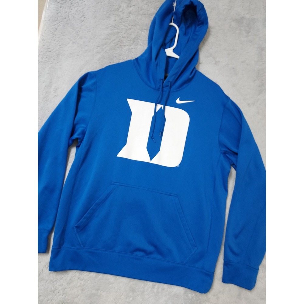 Duke Blue Devils Hoodie Mens Medium Nike Therma Fit Hoodie Blue Fleece NCAA